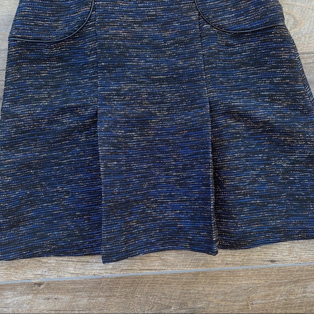 Cynthia Steffe Blue & Black Metallic Dress - Picture 6 of 10